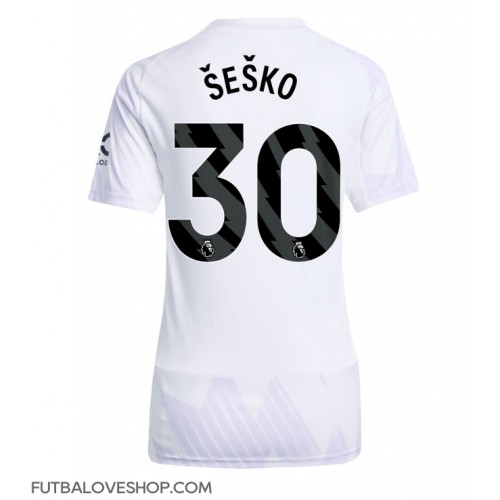 Dres Manchester United Benjamin Sesko #30 Preč pre Ženy 2025-26 Krátky Rukáv